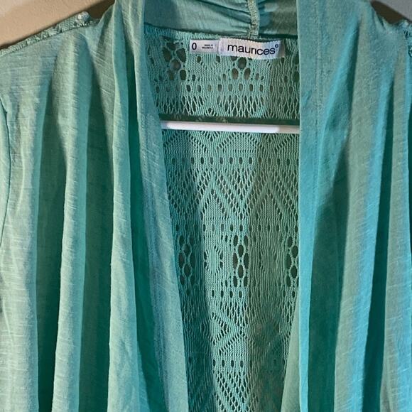 Maurices Green Cardigan Size 0 - Picture 3 of 7